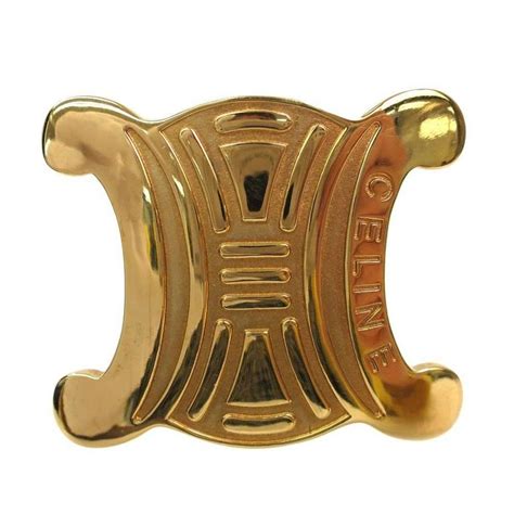 celine pin|Clous Celine Pin Brooch in Brass with Vintage Gold finish.